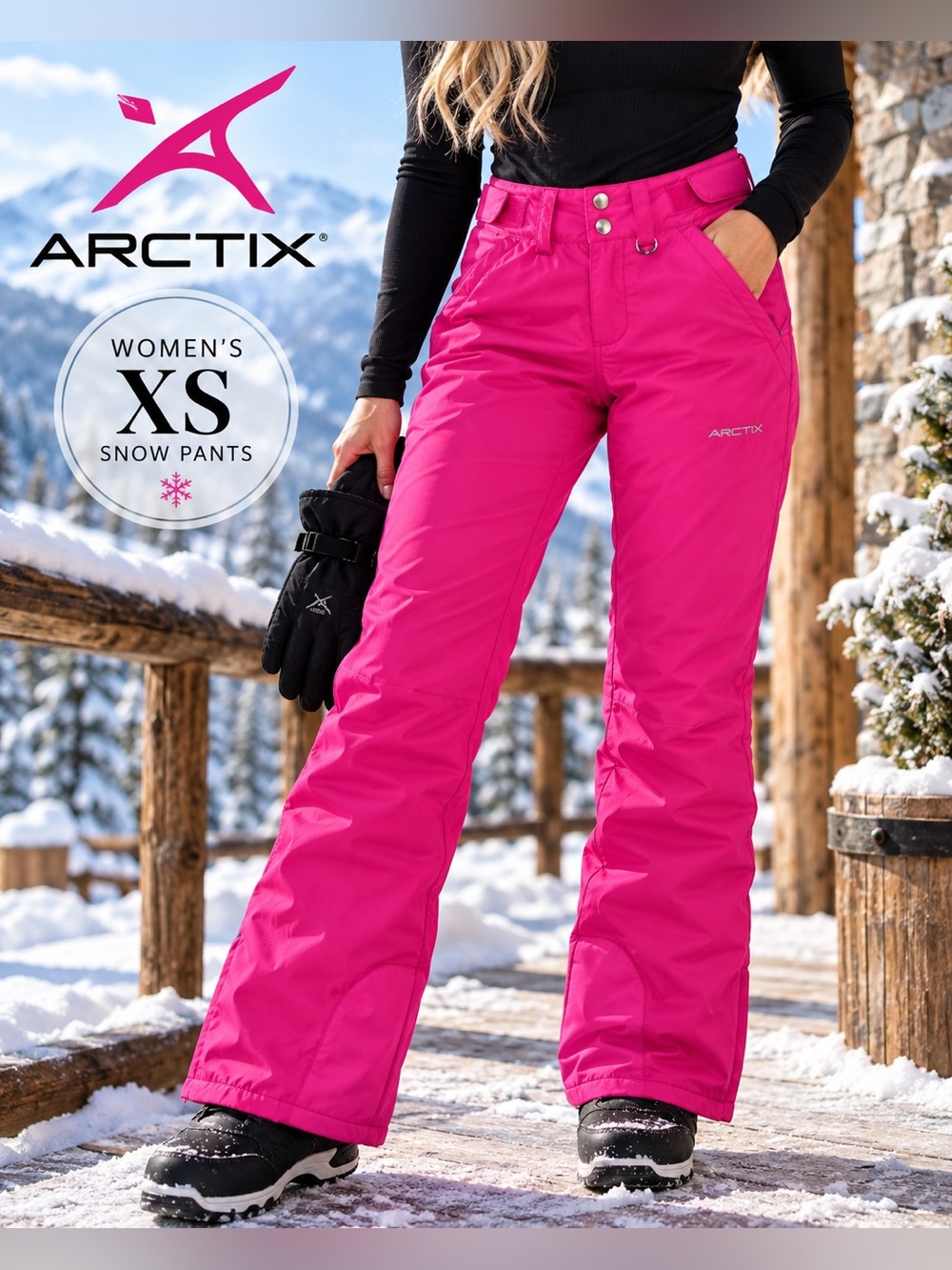 Arctix Women's Hot Pink Ski Pants - XS